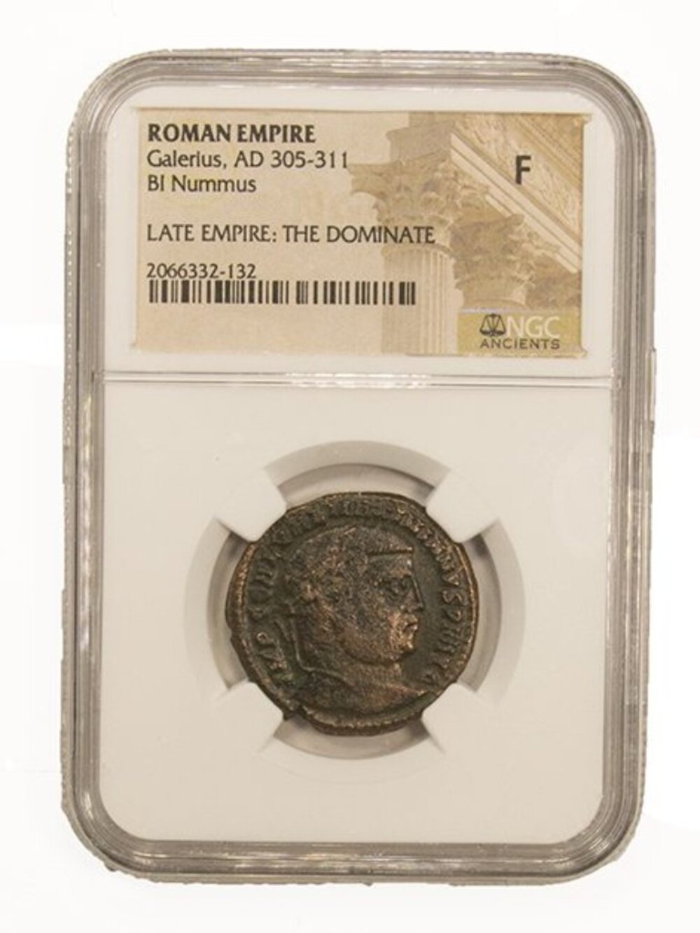 Galerius BI Nummus AD 305-311 NGC F Ancient Roman Coin